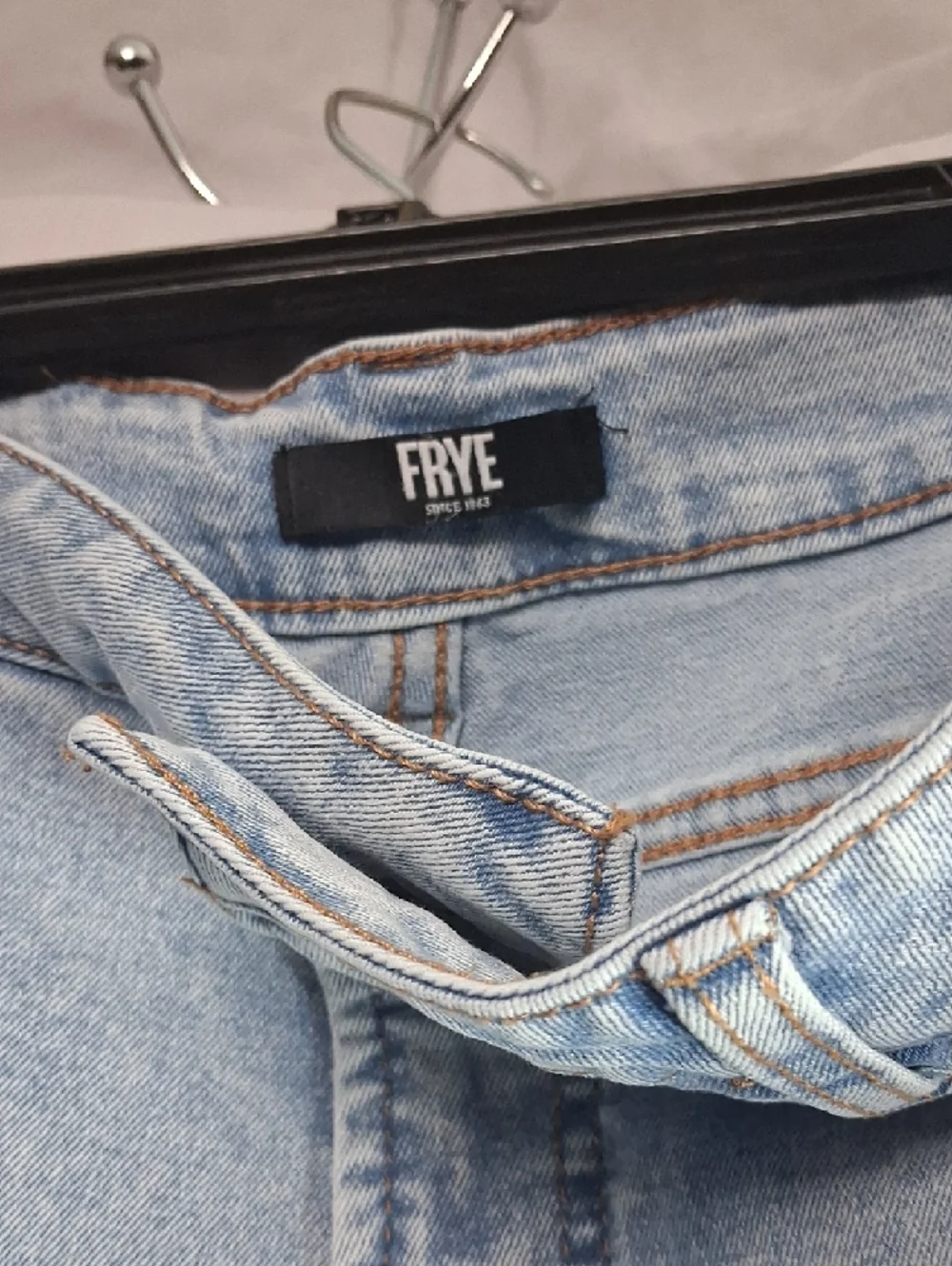 Frye Light Blue Straight Leg Jeans - Picture 2 of 9